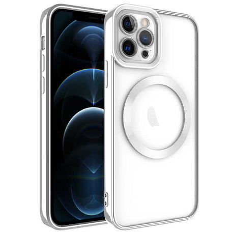 Apple iPhone 12 Pro Kılıf M-safe Wireless Şarj Özellikli Zore Setro Silikon
