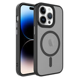 Apple iPhone 12 Pro Kılıf Mat Arka Yüzey Wireless Şarj Özellikli Zore Flet M-safe Kapak