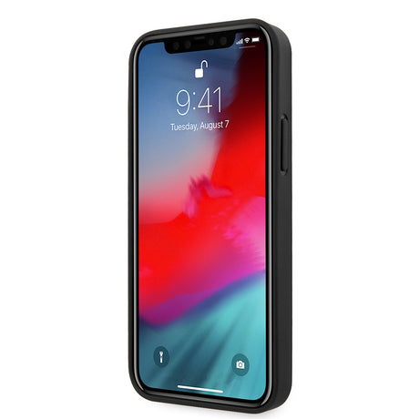 Apple iPhone 12 Pro Max Kılıf Guess Orjinal Lisanslı PU Deri Büyük Metal Logo Dizaynlı Kapak