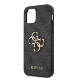 Apple iPhone 12 Pro Max Kılıf Guess Orjinal Lisanslı PU Deri Büyük Metal Logo Dizaynlı Kapak