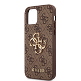 Apple iPhone 12 Pro Max Kılıf Guess Orjinal Lisanslı PU Deri Büyük Metal Logo Dizaynlı Kapak