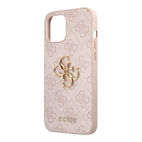 Apple iPhone 12 Pro Max Kılıf Guess Orjinal Lisanslı PU Deri Büyük Metal Logo Dizaynlı Kapak