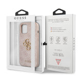 Apple iPhone 12 Pro Max Kılıf Guess Orjinal Lisanslı PU Deri Büyük Metal Logo Dizaynlı Kapak