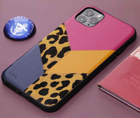 Apple iPhone 12 Pro Max Kılıf Kajsa Glamorous Serisi Leopard Combo Kapak