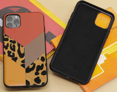 Apple iPhone 12 Pro Max Kılıf Kajsa Glamorous Serisi Leopard Combo Kapak