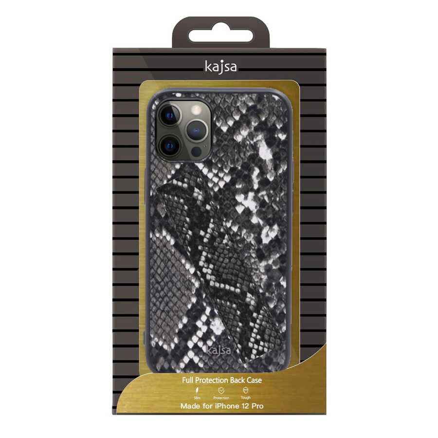 Apple iPhone 12 Pro Max Kılıf Kajsa Glamorous Serisi Snake Handstrap Kapak