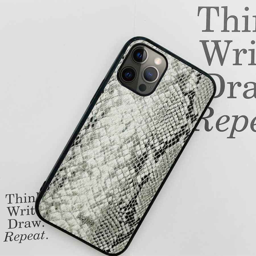 Apple iPhone 12 Pro Max Kılıf Kajsa Glamorous Serisi Snake Pattern Kapak