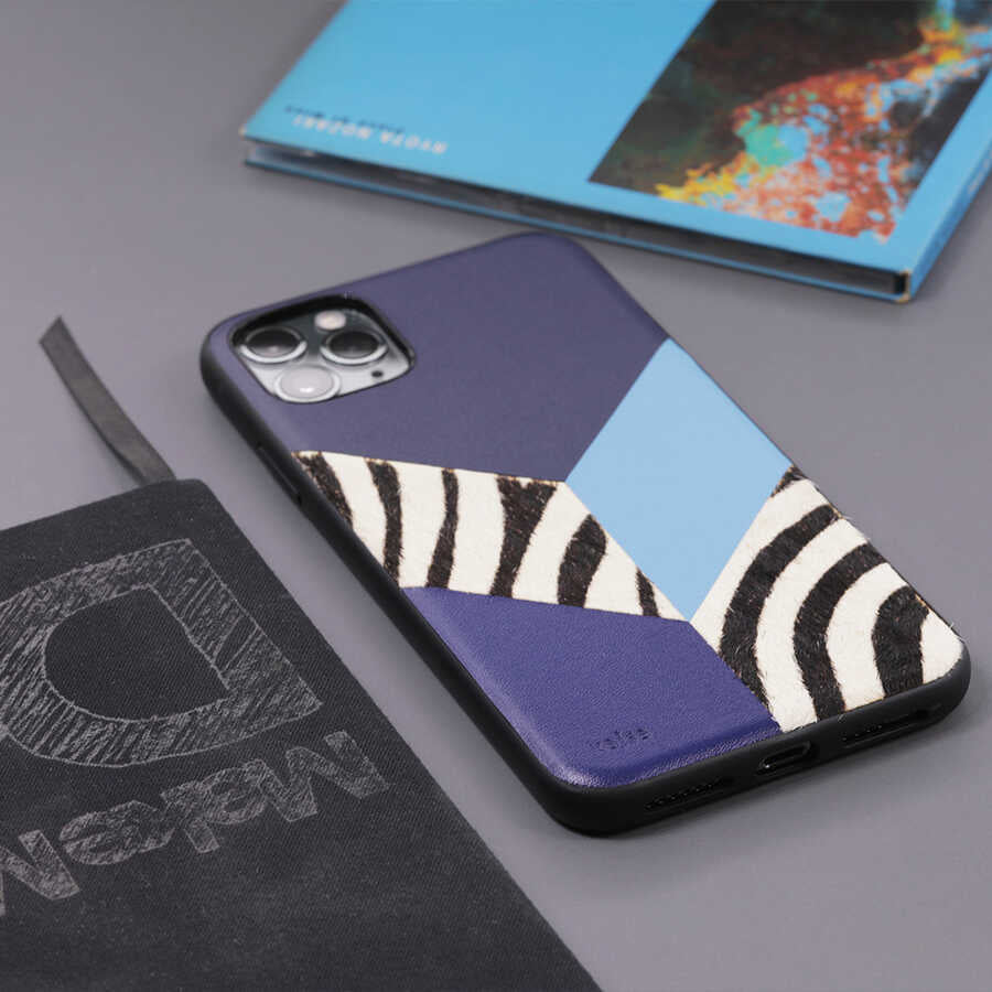Apple iPhone 12 Pro Max Kılıf Kajsa Glamorous Serisi Zebra Combo Kapak