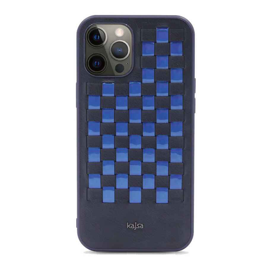 Apple iPhone 12 Pro Max Kılıf Kajsa Preppie Serisi Spotlight Woven Kapak