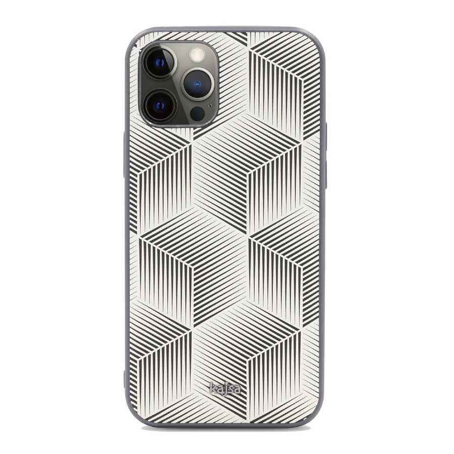 Apple iPhone 12 Pro Max Kılıf Kajsa Splendid Serisi 3D Cube Kapak