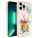 Apple iPhone 12 Pro Max Kılıf Kamera Korumalı Desenli Sert Silikon Zore Epoksi Kapak