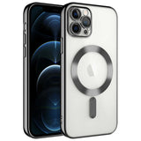 Apple iPhone 12 Pro Max Kılıf Kamera Korumalı M-safe Wireless Şarj Özellikli Zore Demre Kapak