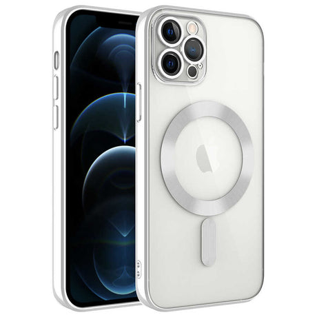 Apple iPhone 12 Pro Max Kılıf Kamera Korumalı M-safe Wireless Şarj Özellikli Zore Demre Kapak