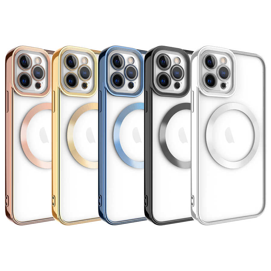 Apple iPhone 12 Pro Max Kılıf M-safe Wireless Şarj Özellikli Zore Setro Silikon