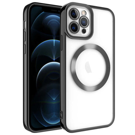 Apple iPhone 12 Pro Max Kılıf M-safe Wireless Şarj Özellikli Zore Setro Silikon