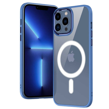 Apple iPhone 12 Pro Max Kılıf Wireless Şarj Özellikli Zore Krom M-safe Silikon Kapak