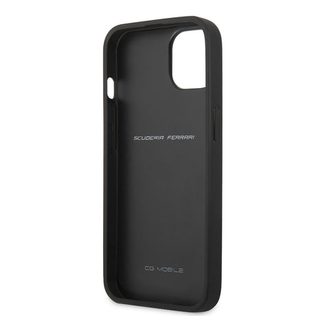 Apple iPhone 13 Kılıf Ferrari Orjinal Lisanslı PU Deri Ve Karbon Dizayn Kapak