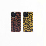 Apple iPhone 13 Kılıf Kajsa Glamorous Serisi Leopard Combo Kapak