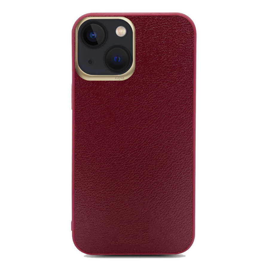 Apple iPhone 13 Kılıf ​Kajsa Luxe Collection Hakiki Deri Kapak