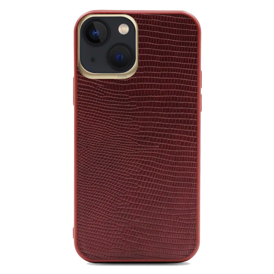 Apple iPhone 13 Kılıf ​Kajsa Preppie Collection Pu Deri Kapak