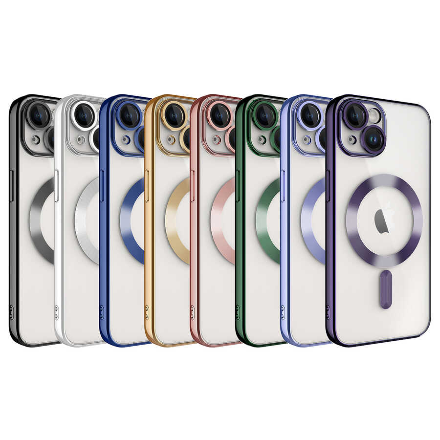 Apple iPhone 13 Kılıf Kamera Korumalı M-safe Wireless Şarj Özellikli Zore Demre Kapak