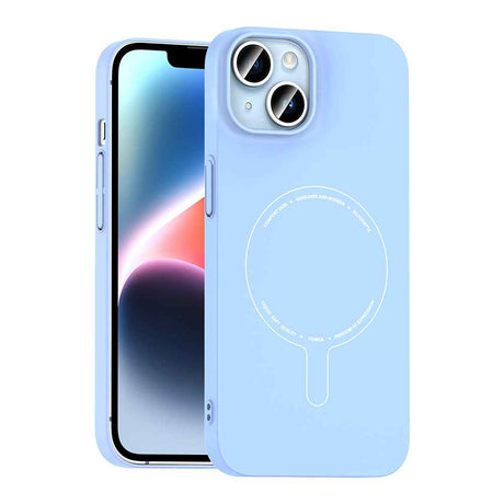 Apple iPhone 13 Kılıf M-Safe Şarj Özellikli Kamera Korumalı Zore Elio Sert PC Kapak