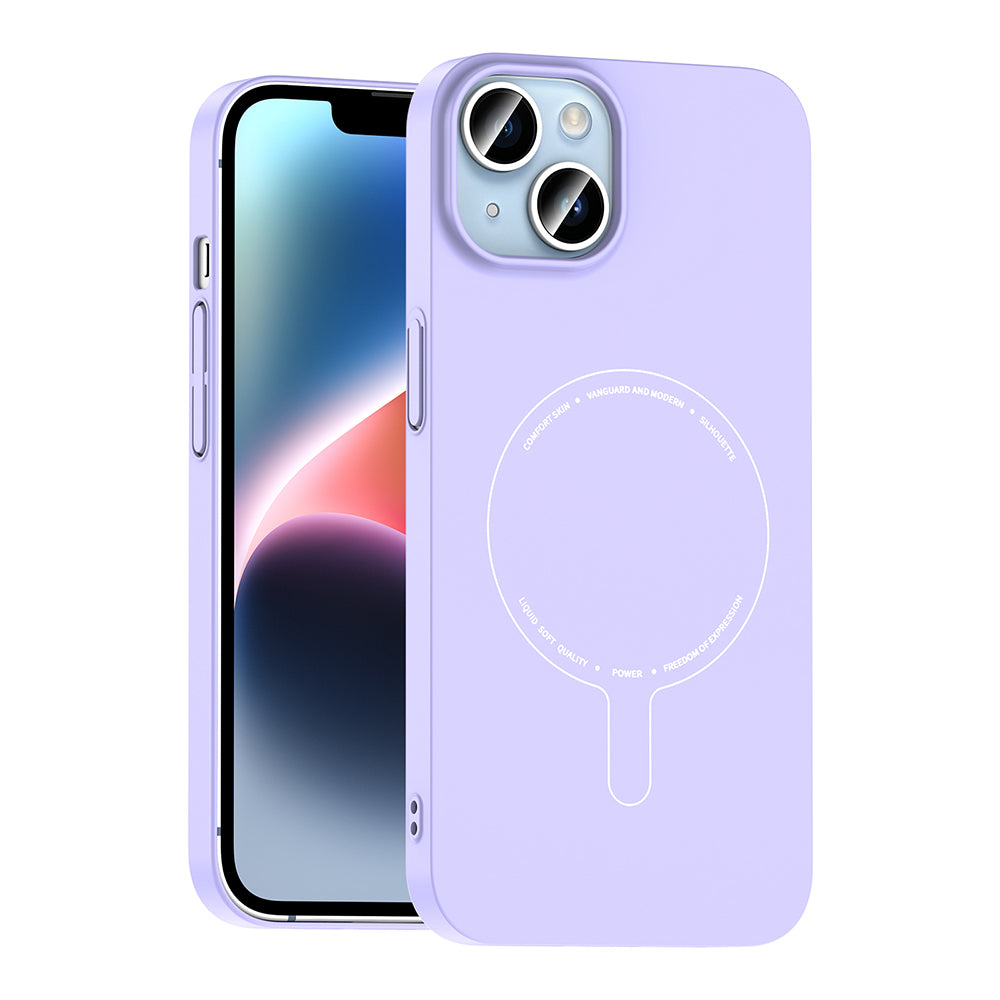 Apple iPhone 13 Kılıf M-Safe Şarj Özellikli Kamera Korumalı Zore Elio Sert PC Kapak