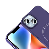 Apple iPhone 13 Kılıf M-Safe Şarj Özellikli Kamera Korumalı Zore Elio Sert PC Kapak