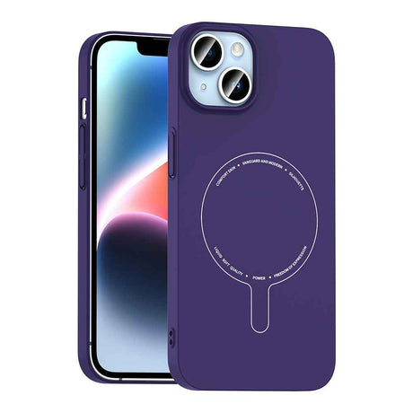 Apple iPhone 13 Kılıf M-Safe Şarj Özellikli Kamera Korumalı Zore Elio Sert PC Kapak