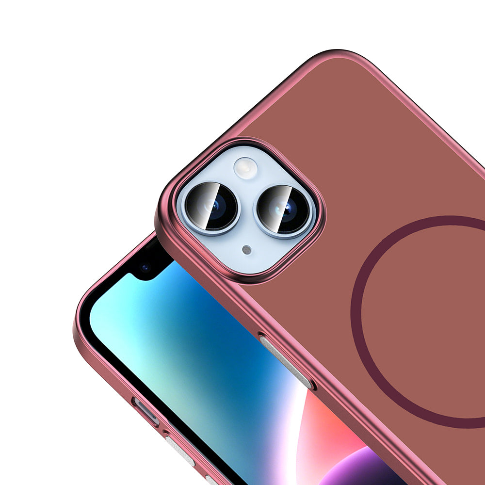 Apple iPhone 13 Kılıf M-Safe Şarj Özellikli Zore Lora PC Kapak