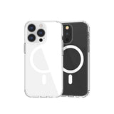 Apple iPhone 13 Kılıf M-safe Şarj Özellikli Airbagli Şeffaf PC Arka Yüzey Recci Magnetik Suction Serisi Kapak