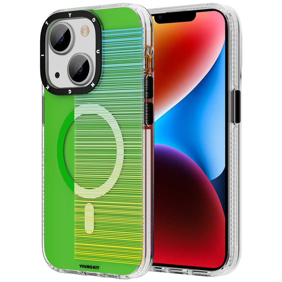 Apple iPhone 13 Kılıf M-safe Şarj Özellikli Youngkit Pure Serisi Kapak