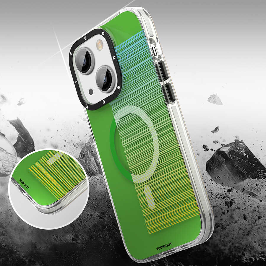 Apple iPhone 13 Kılıf M-safe Şarj Özellikli Youngkit Pure Serisi Kapak