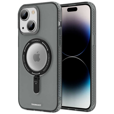 Apple iPhone 13 Kılıf M-safe Şarj Özellikli Youngkit Rock Serisi Kapak
