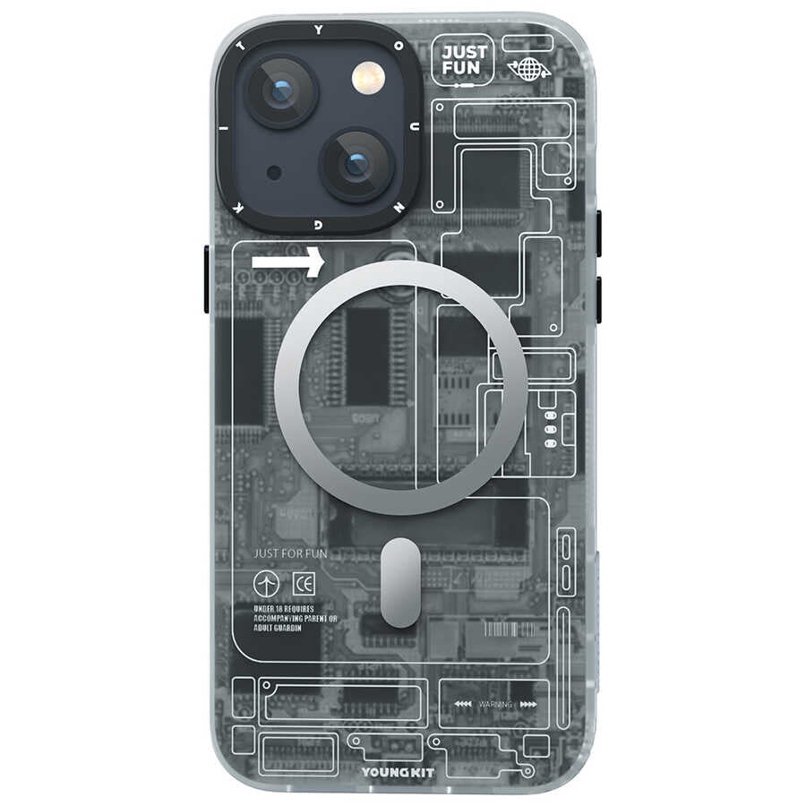 Apple iPhone 13 Kılıf M-safe Şarj Özellikli YoungKit Technology Serisi Kapak