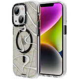 Apple iPhone 13 Kılıf M-safe Şarj Özellikli Youngkit Water-Ink Serisi Kapak