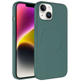 Apple iPhone 13 Kılıf M-safe Wireless Şarj Özellikli Pastel Renk Silikon Zore Plas Kapak