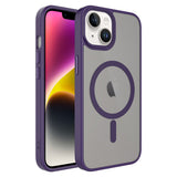 Apple iPhone 13 Kılıf Mat Arka Yüzey Wireless Şarj Özellikli Zore Flet M-safe Kapak