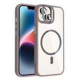 Apple iPhone 13 Kılıf Standlı ve Kamera Lens Hediyeli M-Safe Şarj Özellikli Zore Etro Kapak