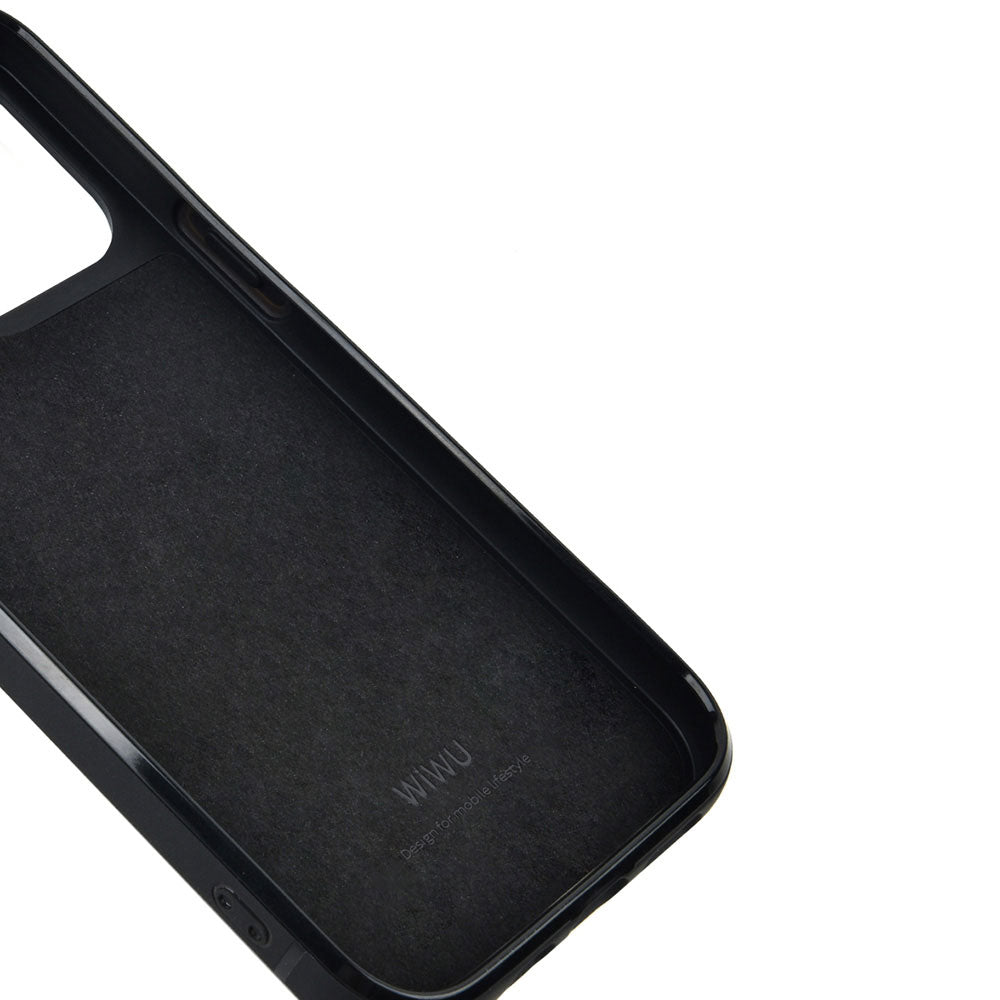 Apple iPhone 13 Kılıf Wiwu Croco Pattern Calfskin Orjinal Deri Kapak