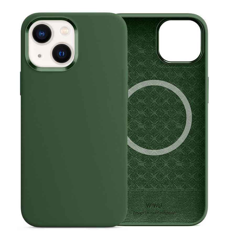 Apple iPhone 13 Kılıf Wiwu M-safe Magnetic Silikon Kapak