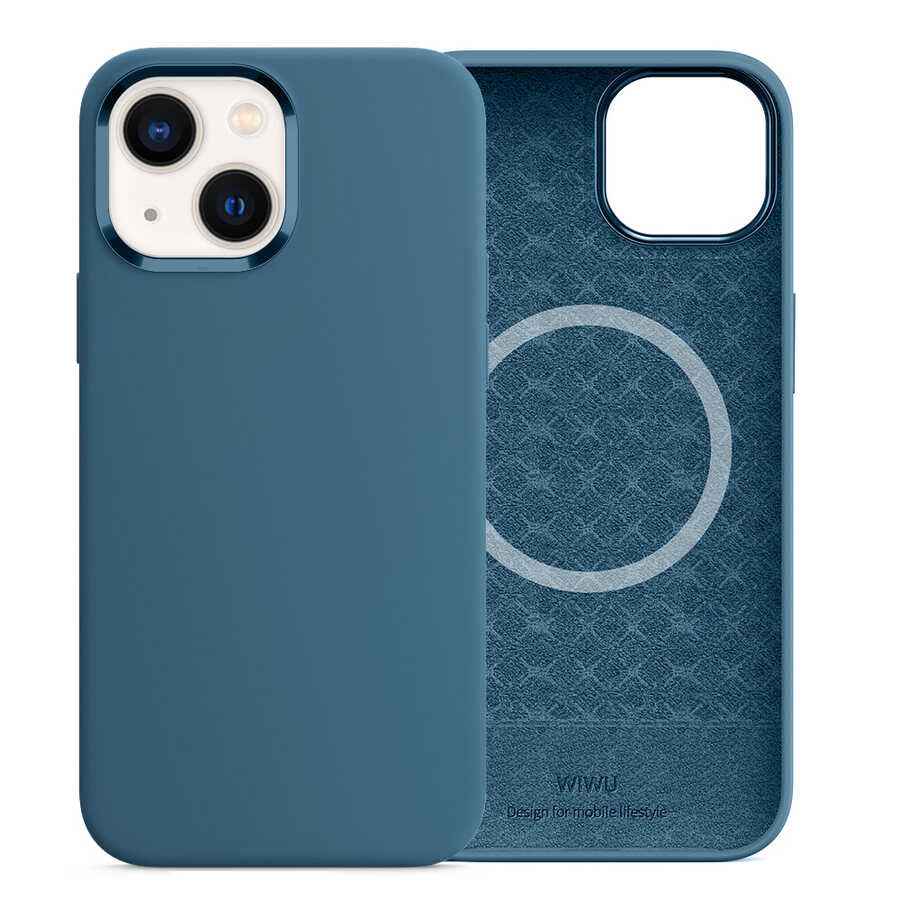 Apple iPhone 13 Kılıf Wiwu M-safe Magnetic Silikon Kapak