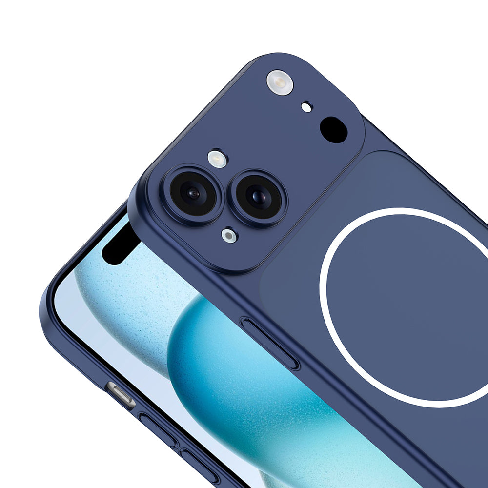 Apple iPhone 13 Kılıf Zore M-Safe Şarj Özellikli Kamera Korumalı Spark Kapak