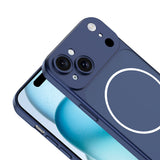 Apple iPhone 13 Kılıf Zore M-Safe Şarj Özellikli Kamera Korumalı Spark Kapak