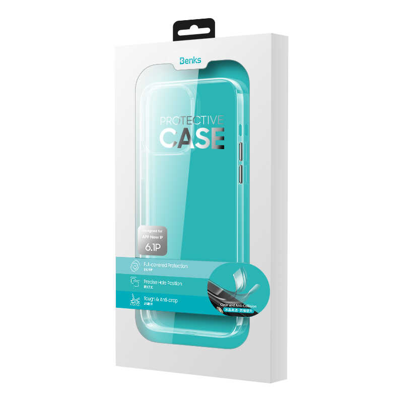 Apple iPhone 13 Mini Kılıf Benks ​​​​​​Crystal Series Clear Kapak
