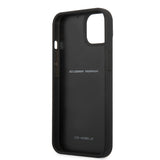 Apple iPhone 13 Mini Kılıf Ferrari Orjinal Lisanlı Klasik Metal Logolu Karbon Dizayn Kapak