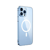 Apple iPhone 13 Pro Kamera Korumalı M-Safe Şarj Özellikli Şeffaf Zore London Sert PC Kapak