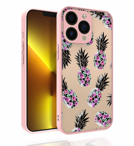 Apple iPhone 13 Pro Kılıf Desenli Kamera Korumalı Parlak Zore Nora Kapak