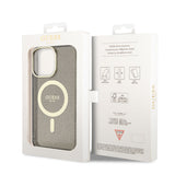 Apple iPhone 13 Pro Kılıf GUESS M-safe Şarj Özellikli Glitter Kapak