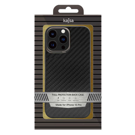 Apple iPhone 13 Pro Kılıf Kajsa Carbon Fiber Collection Arka Kapak
